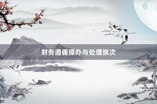 财务遵循操办与处理挨次